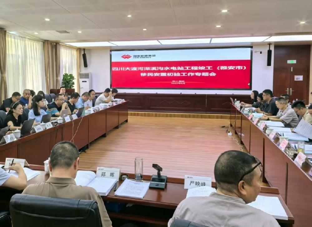 四川德文参加国家能源集团四川大渡河深溪沟水电站工程竣工(雅安市)移民安置初验工作专题会