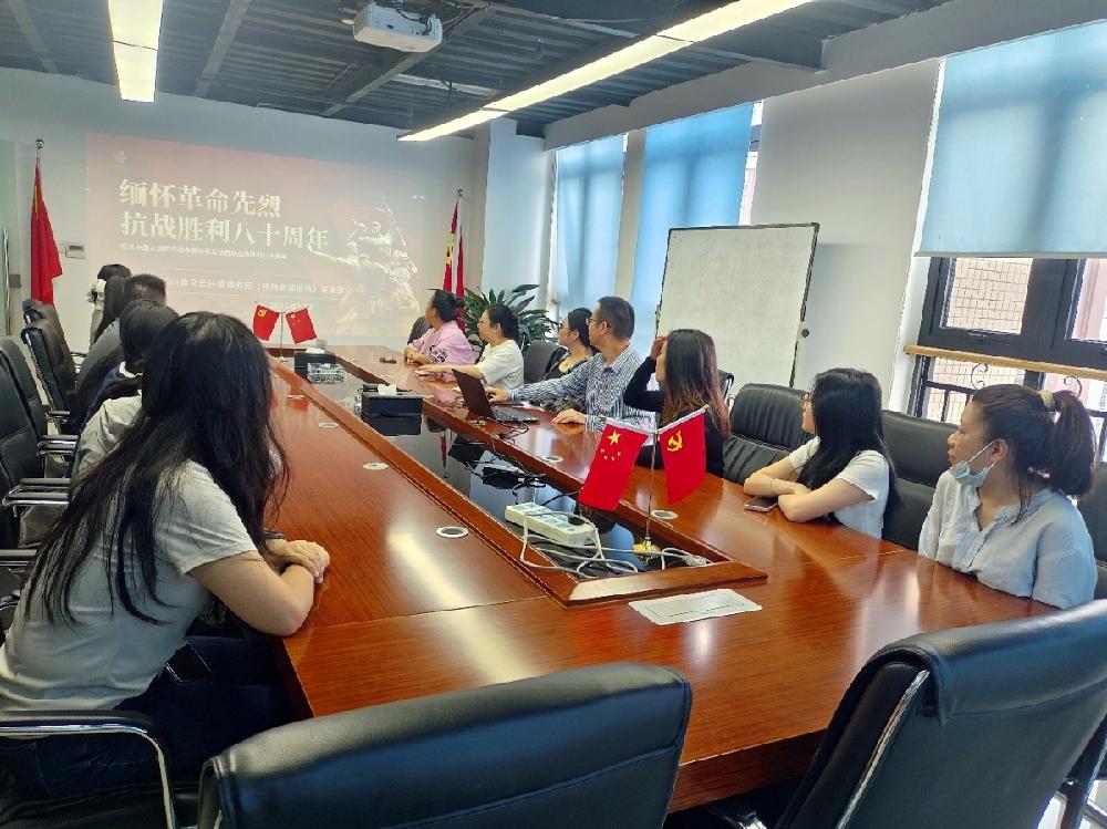 铭记历史丰碑、传承抗战精神 ——四川德文会计师事务所(特殊普通合伙)党支部纪念中国人民抗日战争暨世界反法西斯战争胜利 80 周年大会